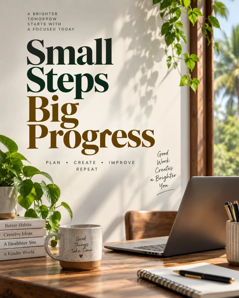 ChatGPT poster prompts example - General motivational poster layout
